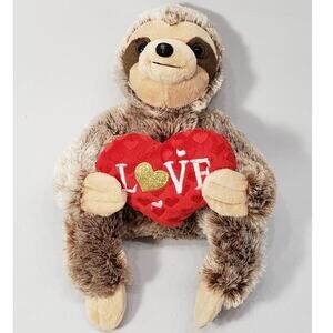 Valentine Sloth Dan Dee Plush Stuffed Animal